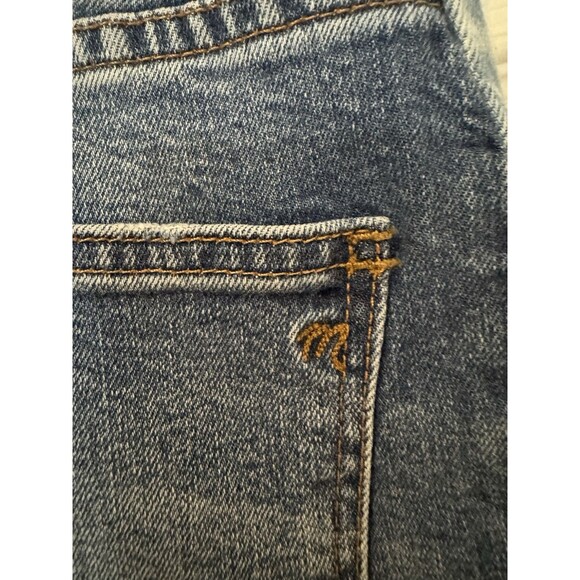 NWOT Chic Madewell Cruiser Straight Crop Jeans Pieced Edition Blue 28 Distressed - Picture 7 of 9